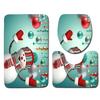 3D Schneemann Badezimmer Toilette Dreiteiliger Bodenmatten Türvorleger Badezimmerteppich