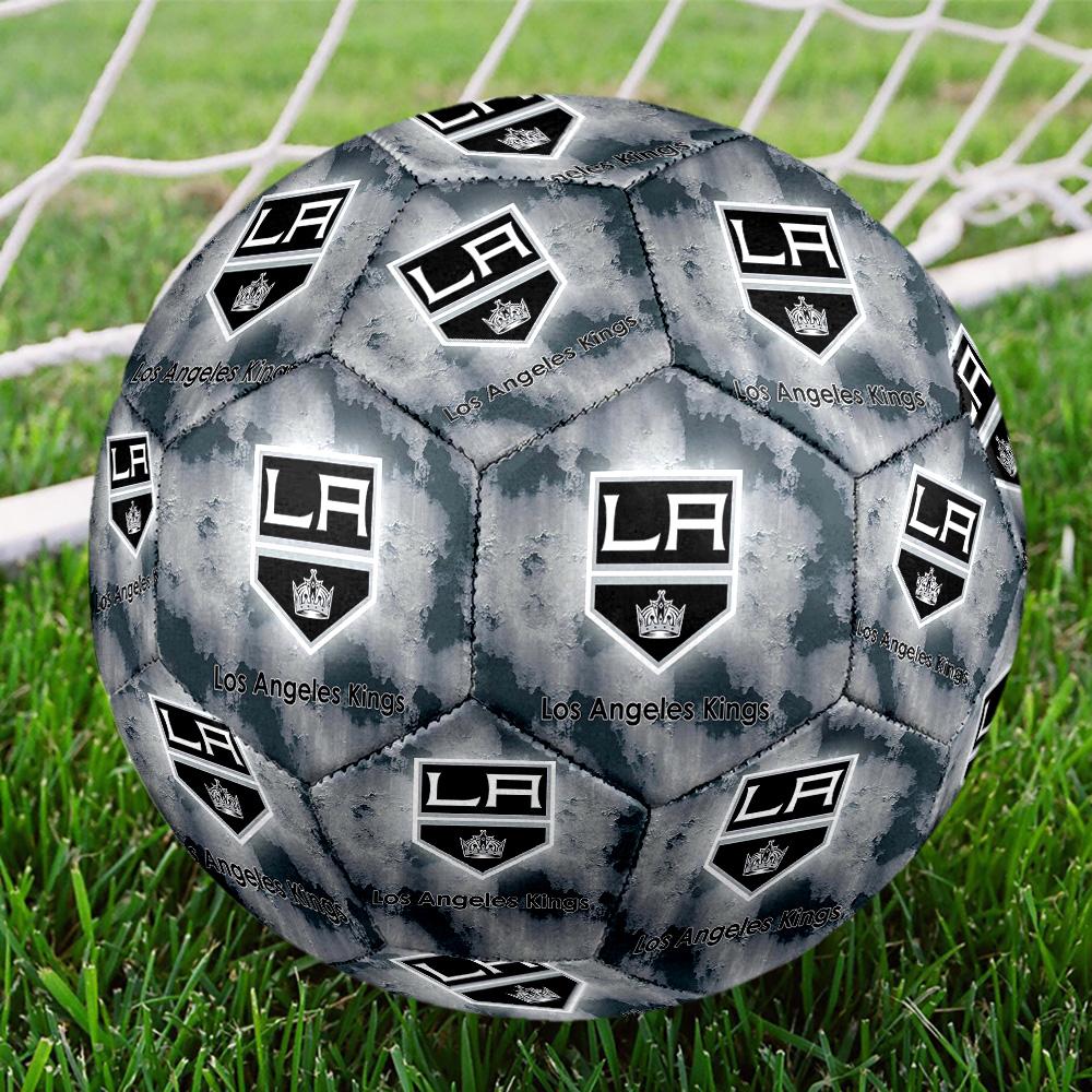 Los Angeles Kings Indoor Soccer Ball Size 5 Colorful All Ages Machine Stitched PVC Competition Ready Durable High-Bounce