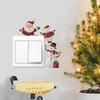 Lustiger Schneemann und Weihnachtsmann Wohnzimmer Eingang Verschönerung Schalter Wandaufkleber