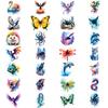 28 Stück Temporäre Tattoos Fantasiewesen Wasserdicht Langanhaltend Körperaufkleber Tierdesigns Aquarell Für Arme Wangen
