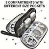 Double-Layer Storage Bag - Multi-Compartment Headphone Cable Organizer, Ideal for Travel and Everyday Use,Compartmentalized Bag