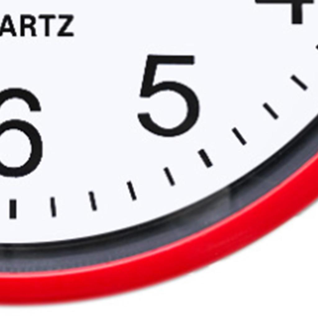 8 Inch Silent Wall Clock Round Modern Accurate Wall Clocks for Home Study Kitchen Bedroom Red Red 8