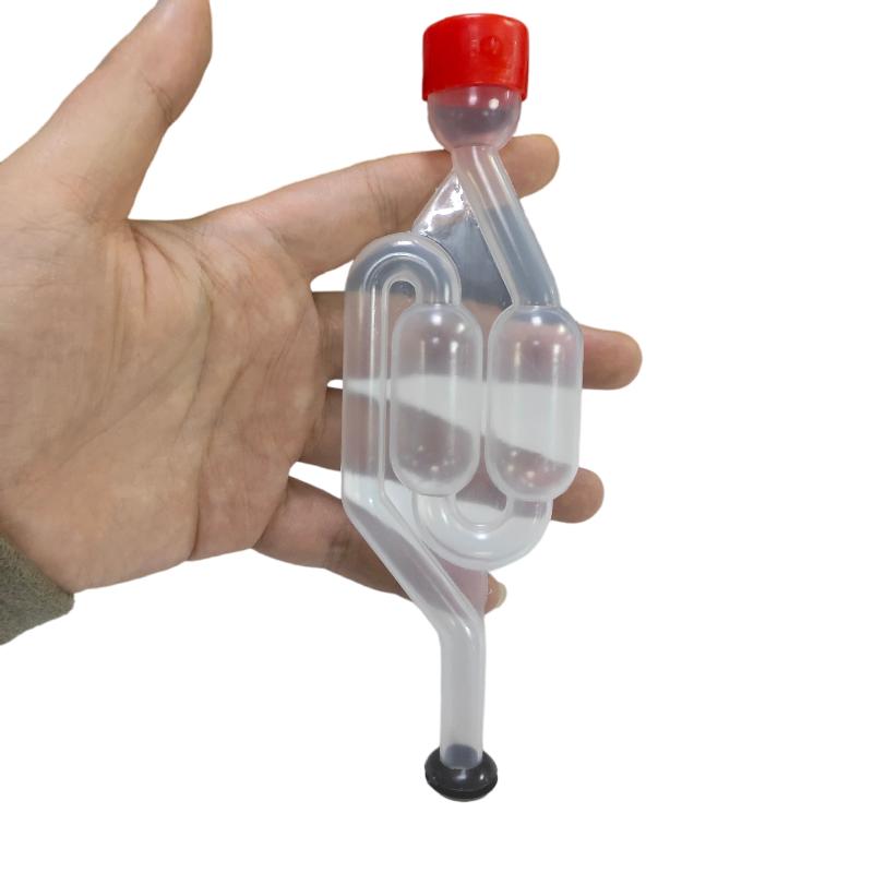 2/4Pcs Homebrew Bubble Airlock Carboys Stopper & Fermenter Seal Valve With Food Grade Grommets S-Shape Airlocks
