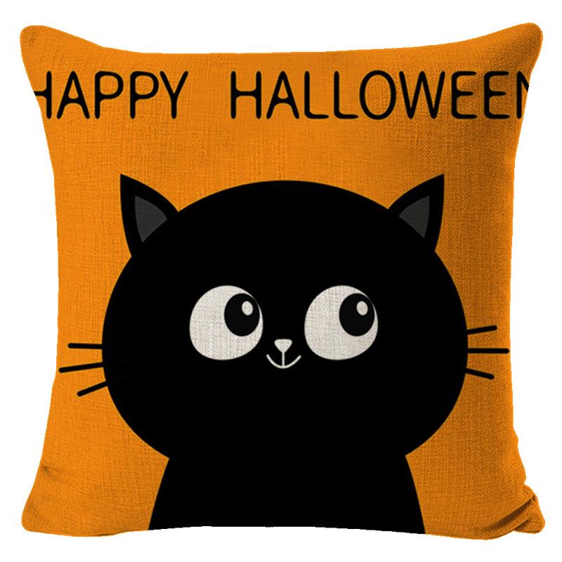 Pillow Cover Halloween Funny Atmosphere Decoration Car Cushion Room Bedside Cushion Sofa Waist Cushion Cushion Cover