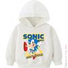 Sudadera con capucha para niños de 4 a 14 años Estampado HD de Sonic Sudadera fina para niños Sudadera con capucha de manga larga para otoño Ropa casual sencilla para niñas Poliéster