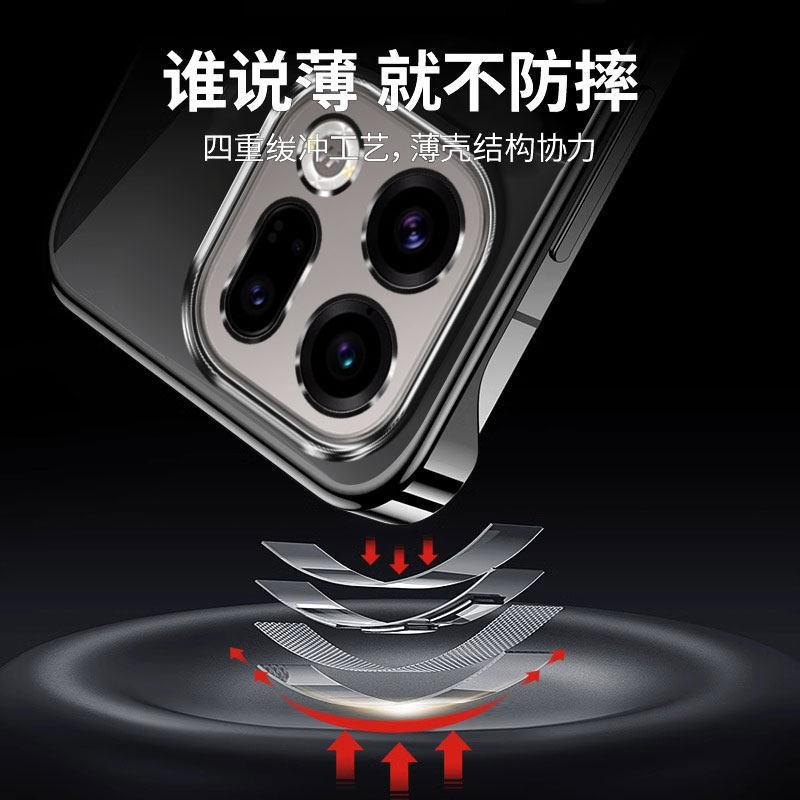 Applicable To OPPOfindx1 Mobile Phone Case Transparent Electroplating Borderless Findx1Pro Ultra-thin Anti-drop Protective Case Por
