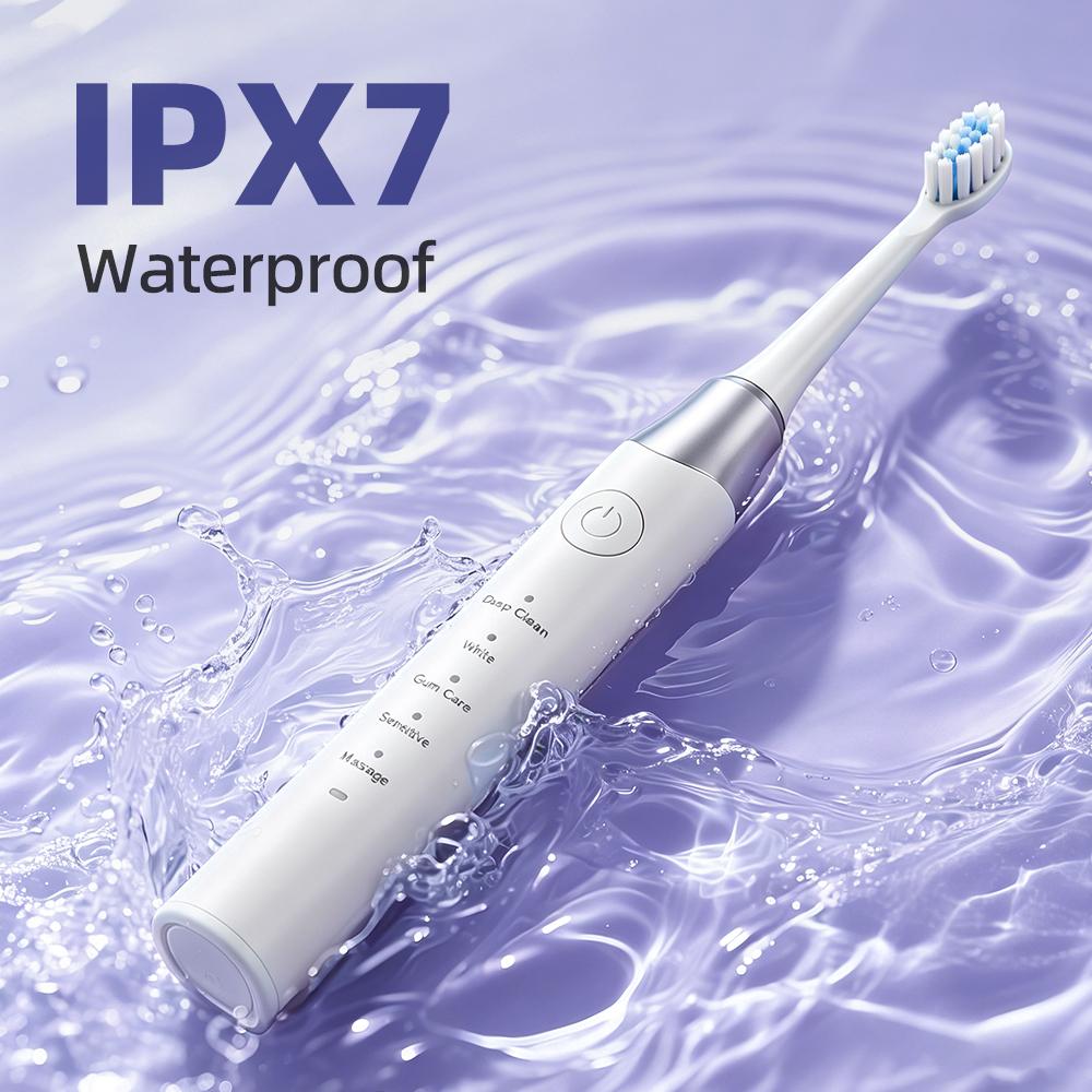 IPX7 Waterproof Sonic Electric Toothbrush 5 Cleaning Modes Deep Clean Whitening Tooth Brush Gum Care Smart Timing Low Noise