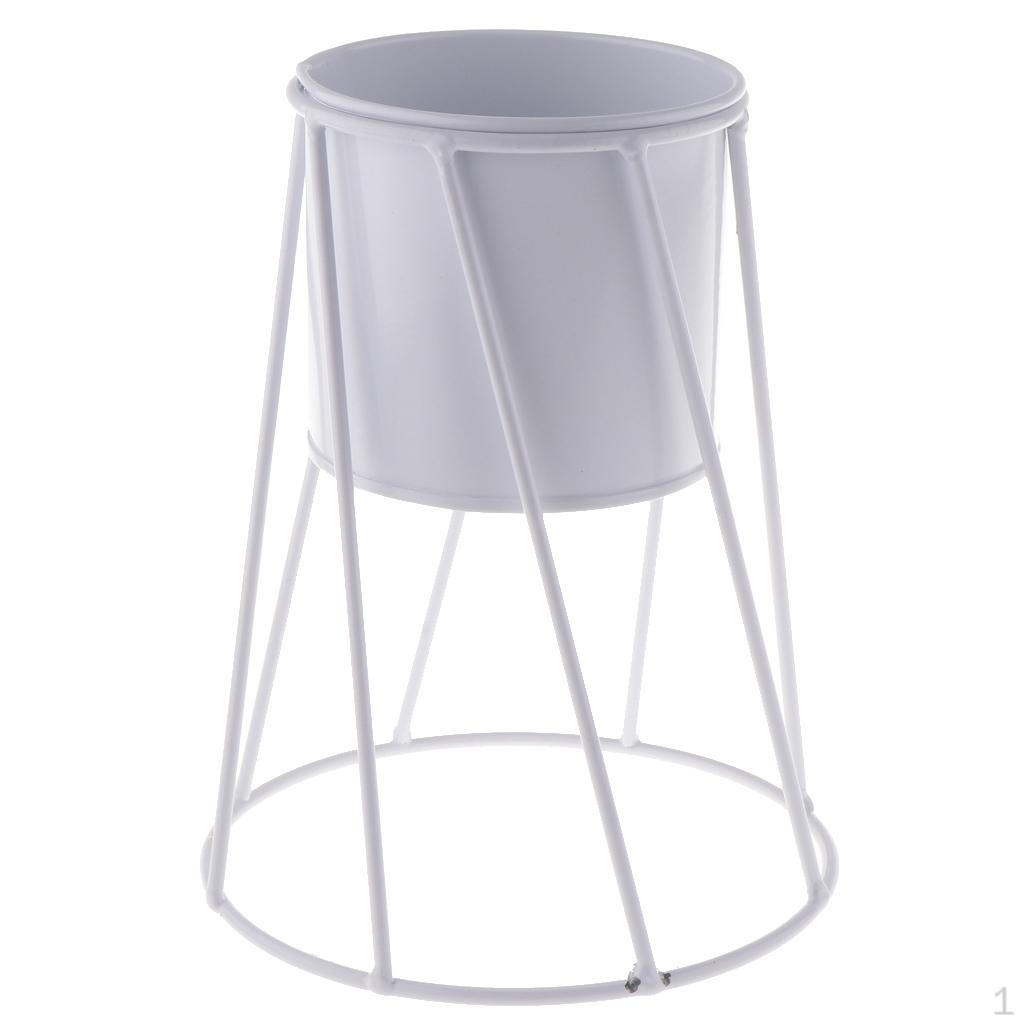 

Creative Iron Rack Flowerpot flower Vase for Indoor Living Room Decoration B White