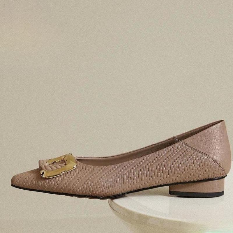 2025 New Block Heel Versatile French Heel Shoes Low Heel Leather Shoes for Women Summer Adhesive Single Shoes Pointed Toe