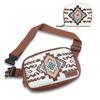 Two-piece Set: Bohemian Ethnic Style Women's Crossbody Bag, Small Card Bag, European and American Retro Chest Bag and Waist Bag