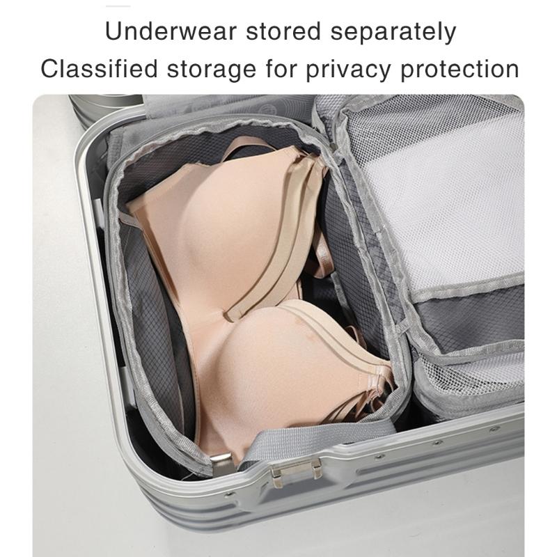 4 Set Travel Packing Cubes Compression Packing Cubes for Suitcase Luggage Cubes Suitcase Organizer Bags Travel Essential