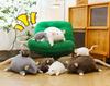 40/55/90cm Tier-Simulation Stofftier Grau Braun Maus Ratte Plüschtier Maus Puppe Cartoon Plüsch Blume Ast Rattenpuppe Weich