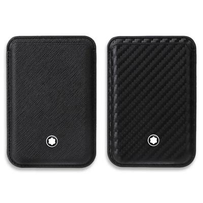 Luxuriöses Business Sle Bla Stark Magnetischer Typ Saffiano Leder Kartenhalter für Iphone 17 16 15 14 MagSafe Kohlefaser Geldbörse Telefon