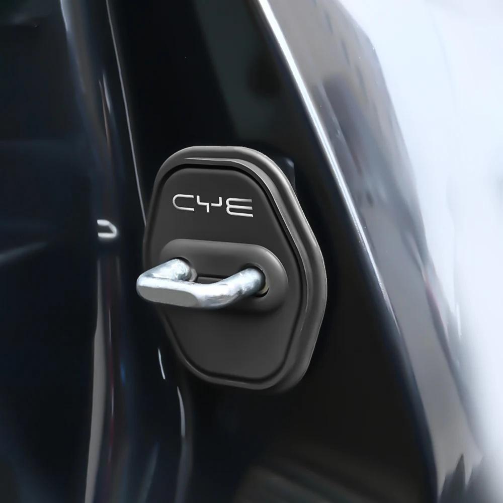 4Pcs Silicone Car Door Lock Latch Protector Cover for BYD Atto 3 Seal Dolphin Han Tang Song Yuan Anti‑Noise Exterior Accessory Interior Mirrors 6