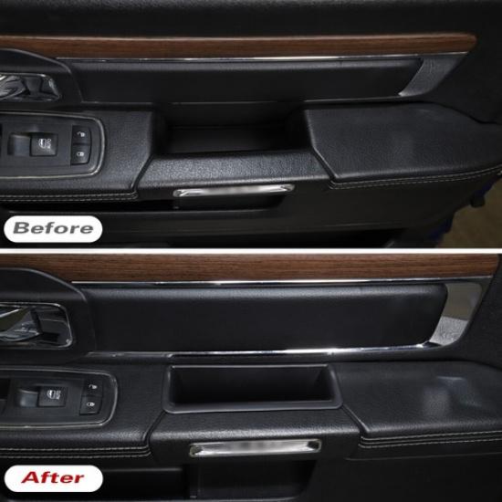 2ks Vnitřní rukojeť opěrky ruky bočních dveří úložný box Pro Dodge Ram 1500 2010-2017