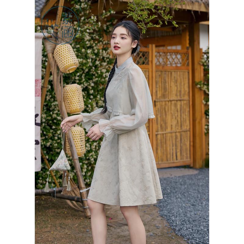 ZIHAN New Chinese Style Summer Two-Piece Dress Set