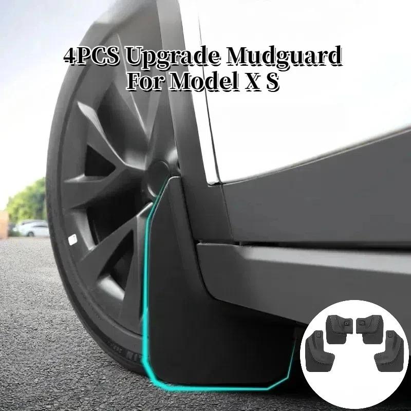 Fender for Tesla Model X S Upgrade Mudguard 4PCS Auto Splash Guard Replacement Protector Mud Guard Car Exterior Accessories