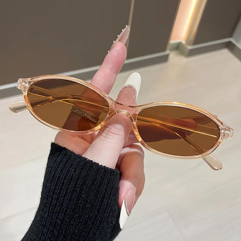 6 Piece Set of Fashionable Oval Frame Glasses Essential for Daily Commuting and Versatile Styling