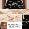 Boho Multilayer Pearl Waist Chain For Women Elegant Imitation Pearl Layered Belly Chains Summer Beach Party Bikini Body Jewelry