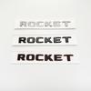 3D Glossy Black & Red ROCKET Car Letters Rear Trunk Bumper Tail Logo Badge Emblem Decals Sticker for 700 800 900 Accessories