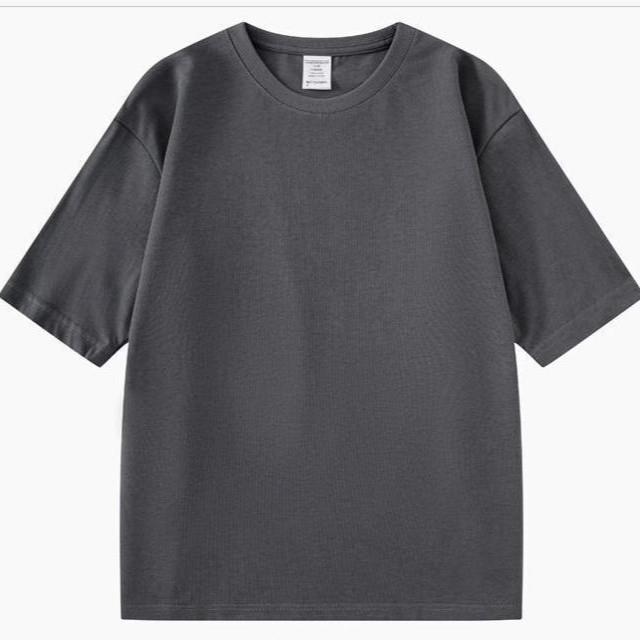 Unisex Heavyweight 300g Cotton Crew Neck Solid Color T-Shirt
