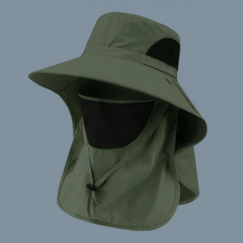 1pc Summer Sun Hats Neck Flap Fisherman Hat UV Protection Outdoor Hunting Fishing Cap For Hiking Camping Visor Bucket Hat