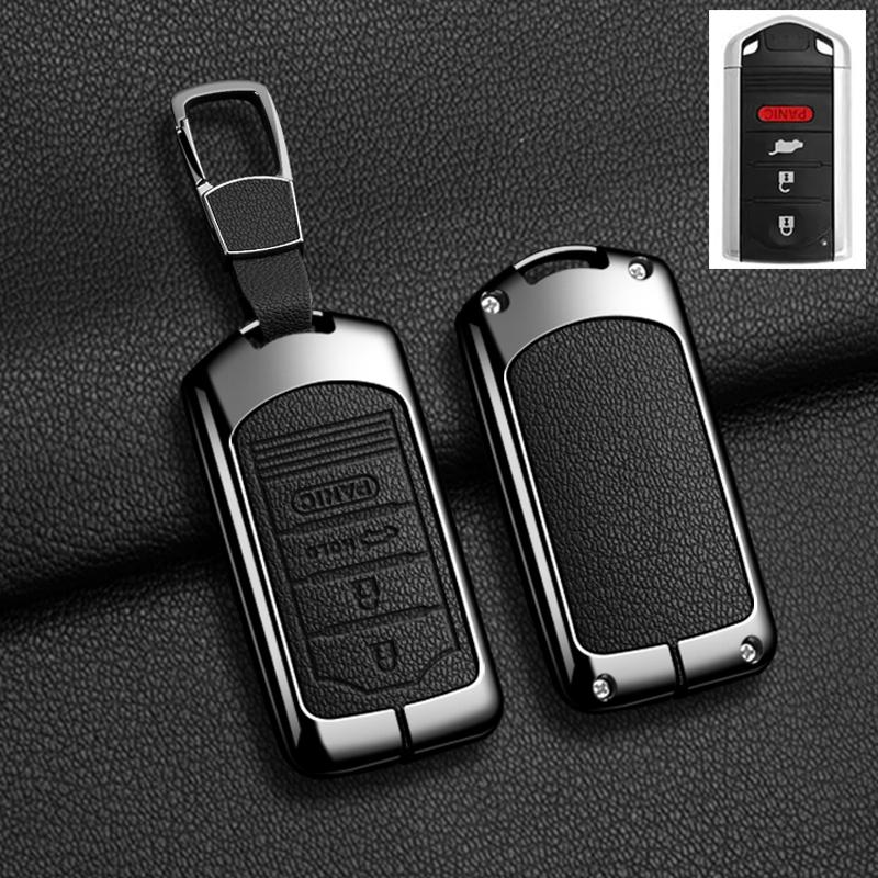 Auto-Fernschlüsselhülle Abdeckung Fob Für Acura Ilx Mdx Zdx Rdx Tlx Rl Tl 2009 - Zinklegierung Leder Schutz Schlüsselanhänger Zubehör