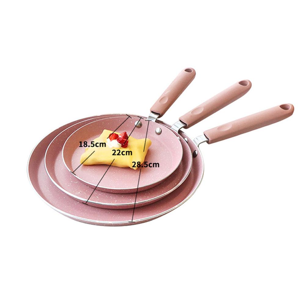 Padella per Omelette Alluminio Padelle Antiaderenti Utile per Pancake Antiaderente Pietra Medica Rosa