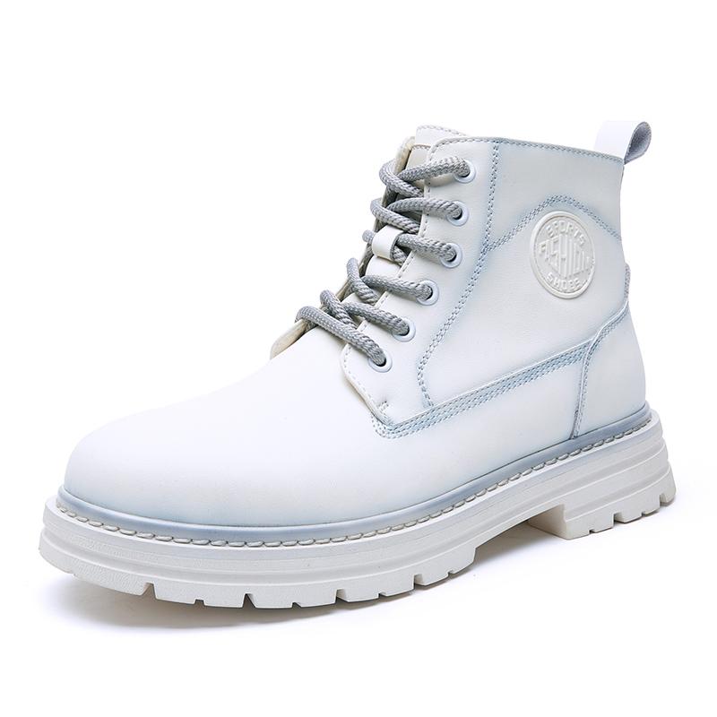 

Hot-selling Mens Motorcycle Boots Outdoor Male Ankle Boots Lace-Up Leather High Top Shoes All-match Travel Walking Shoes Botas 48