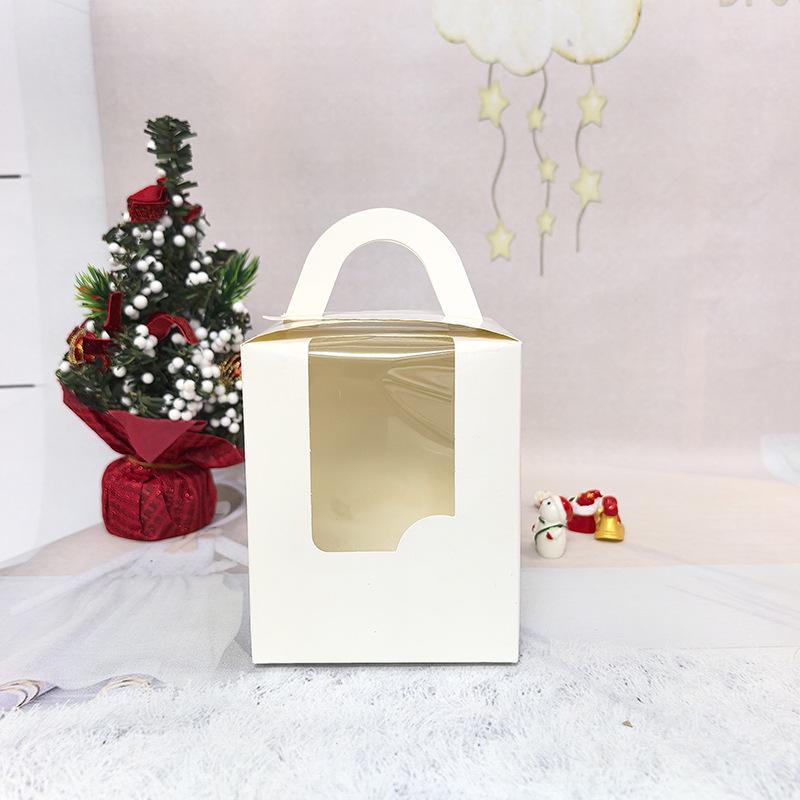 Single Piece Windowed Cupcake/Muffin/Egg Tart Packaging Box