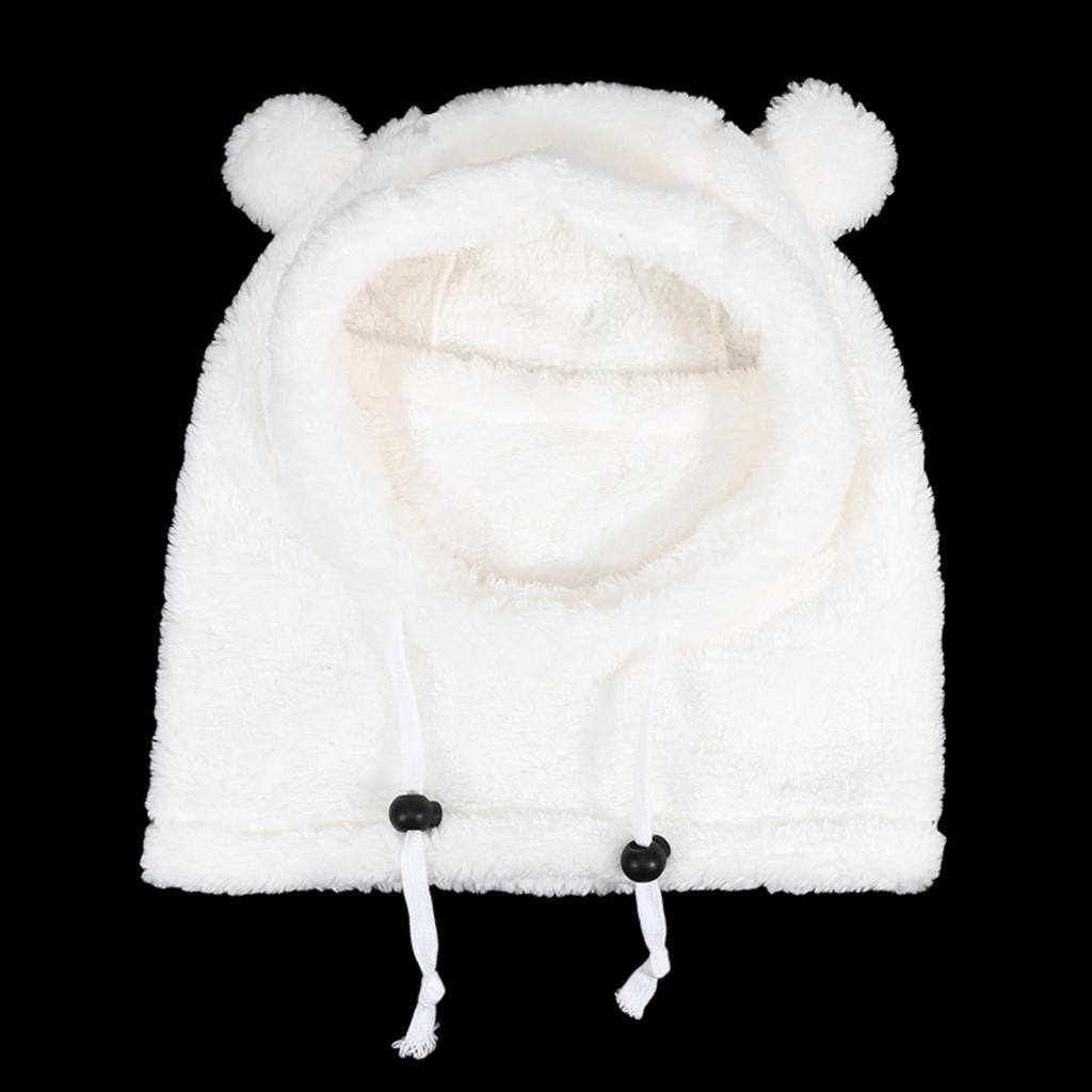Face Cover Helmet Cap for Children Cold-proof Warm Balaclava Hat Ski Thermal Bear Ears Kids Neck Scarf Mask Integrated Hat