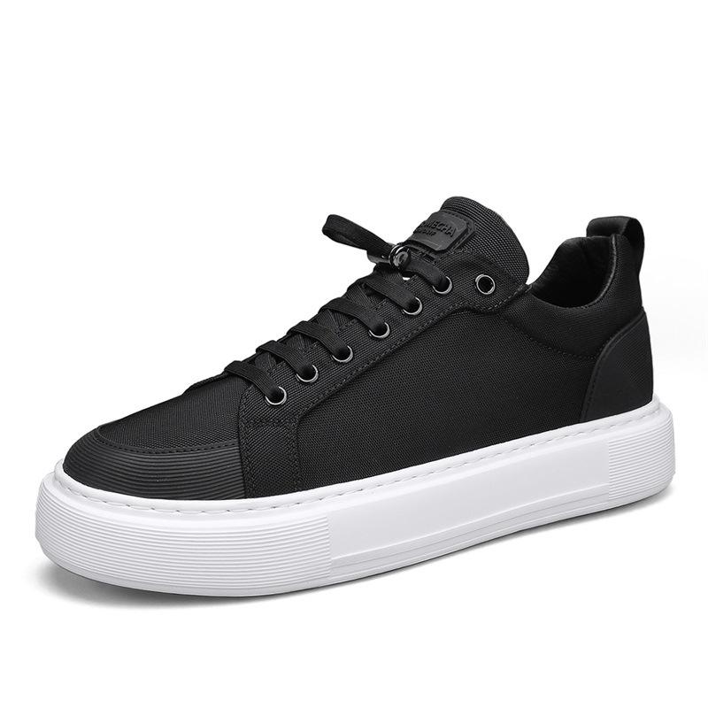 

Elastic band business dress work shoes black texture casual thick baseplate shoes four seasons outdoor sports men s cloth shoes 39