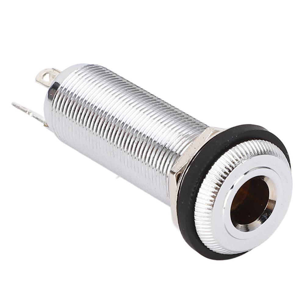 2PCS Metal Jack Socket 6.35mm Input Output Jack Premium Single Jack Socket For Electric Guitar