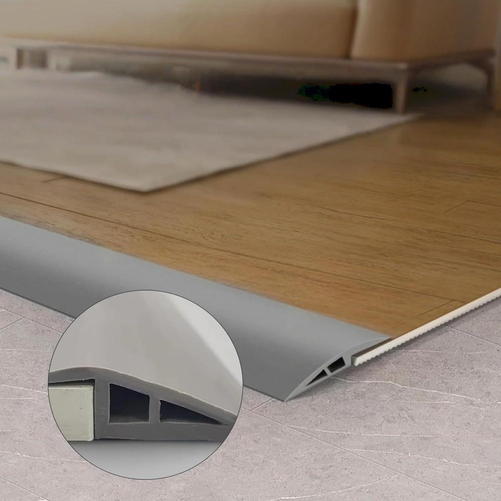 1pc 2m 7cmX2cm Self-Adhesive Floor Transition Strip, Flexible Wood Grain Design Edging for Carpet, Laminate&Floors, Threshold