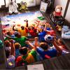 Soccer Celebration Carpet with Diverse Fans and Flags Design Suitable for use as an anti-slip for living room bedroom sofas