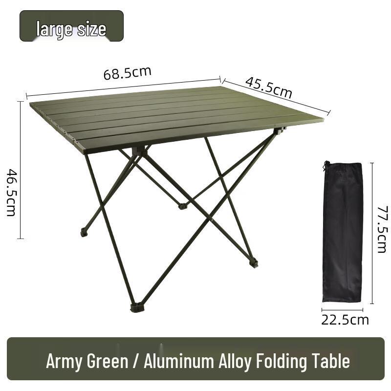 ZISIZ Outdoor Portable Aluminum Folding Table