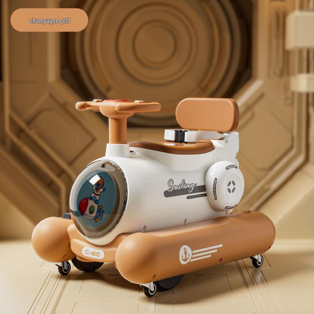 Children's Electric Scooter Car with Lights & Music for Ages 2-6