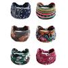 European and American Retro Colorful Cashew Hair Band Paisley Pattern Wide Version Headband Sports Yoga Elastic Headwear Women