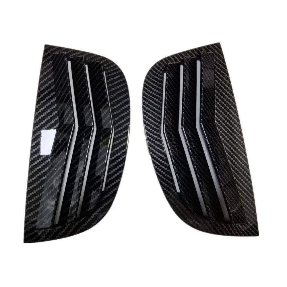 Dla Peugeot 208 2018 2019 2020 2025 2025 2025 2025 Samochodowa Tylna Żaluzja Okienna Boczna Osłona Żaluzji Naklejka Otwór Wentylacyjny Wlot Powietrza Karbon ABS