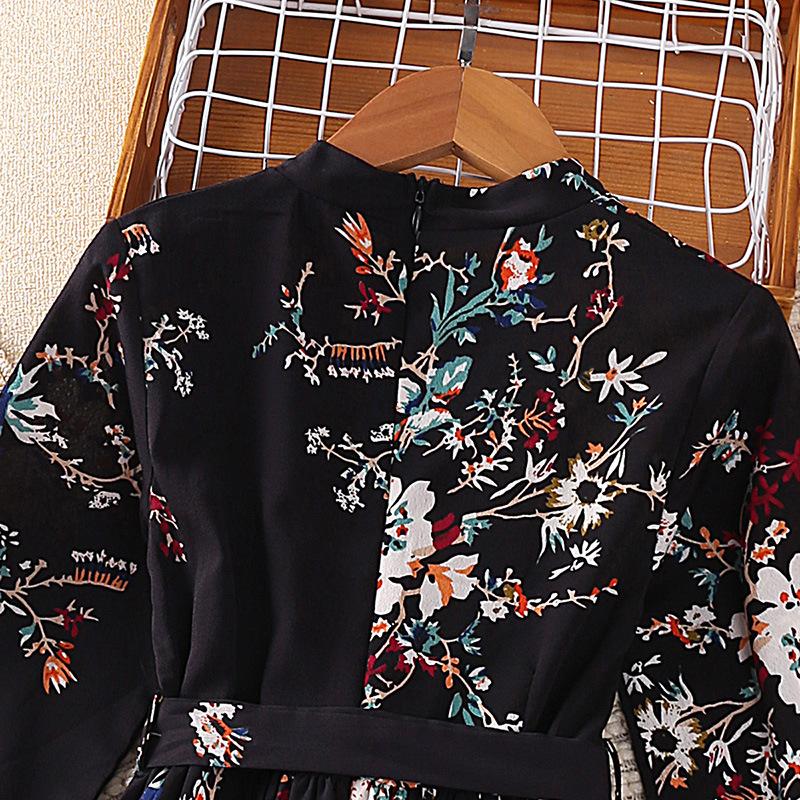 Odzież Dziecięca Wiosna Dzieci Retro Długi Rękaw Księżniczka Koreańska Dziewczynki Jesienna Sukienka