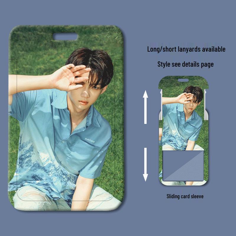 Xu Bin Plastic Sliding Cover ID & Bus Card Holder for Students & Work