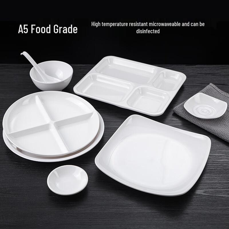 Maidekai A5 Food-Grade Melamine 4-Compartment Serving Tray