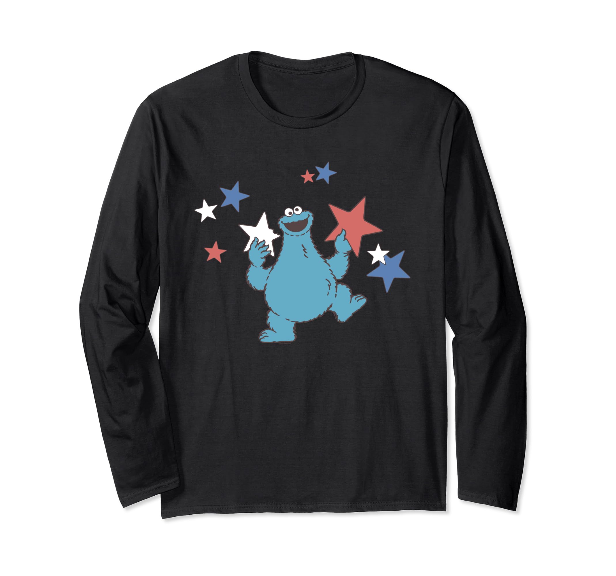 

Sesame Street Cookie Monster 4th of July Stars Long Sleeve T-Shirt