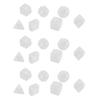 21Pcs Number Dice Plastic Waterproof Portable Funny Table Game Polyhedral Dice for Board Games Educational School