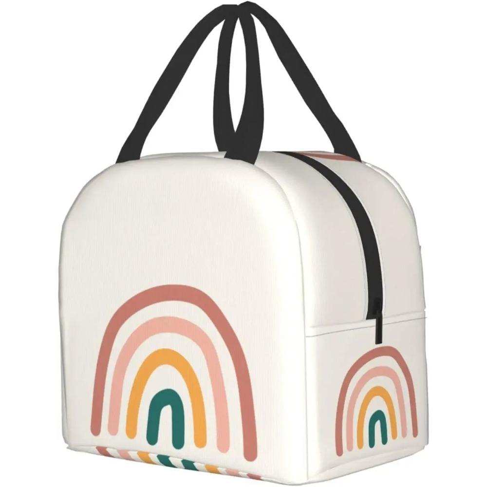Boho Rainbow Lunch Box Reusable Lunch Bag Tote Bag Insulated Lunch Bag for Women Men Boy Girl Gifts School
