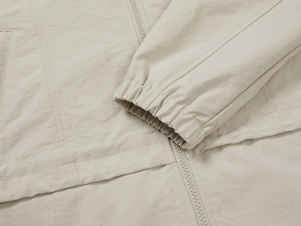 Snow Peak Polywasher Hood Windbreaker Light Beige Outer Size L Wmn's GS-S25FWFWB67 Women's Jacket,