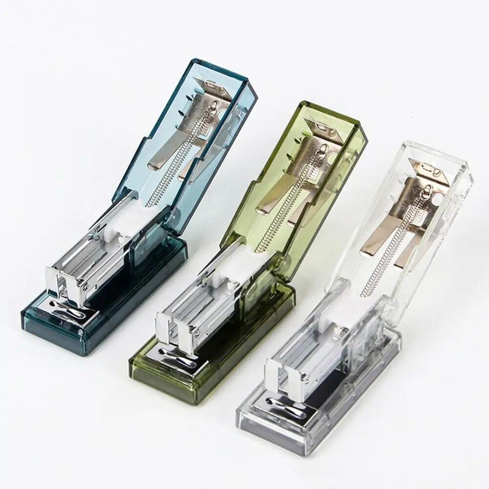 Mini Mini Stapler Transparent Paper Binder Set Office Binding Tools  School Office Supplies