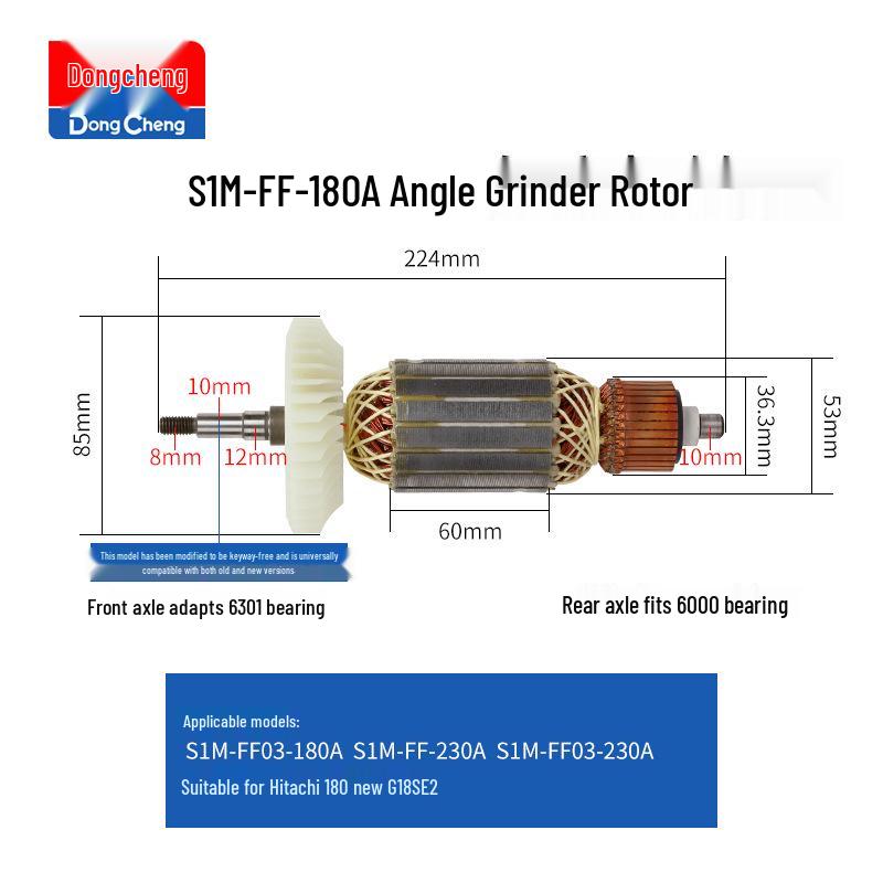 Dongcheng Szlifierka Kątowa Rotor i Zestaw Akcesoriów do Polerowania