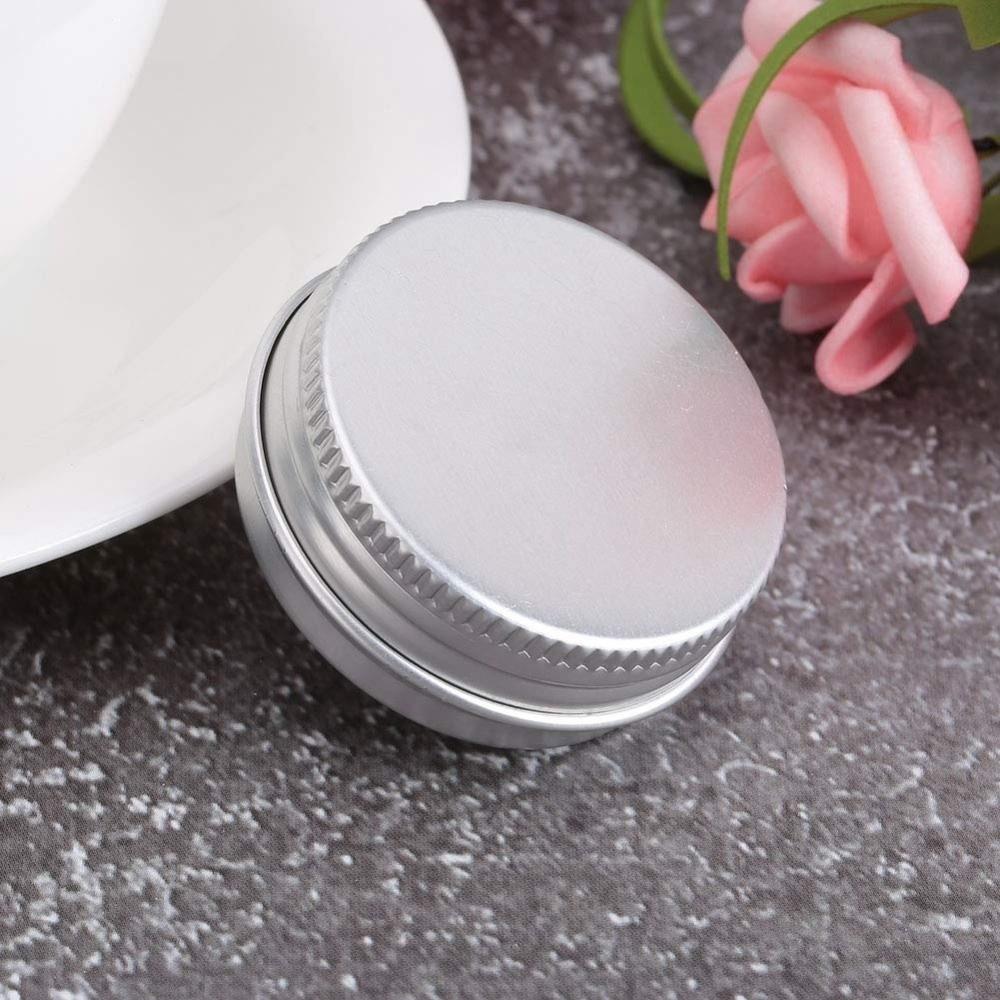 Neue runde Aluminium-Dose Aluminium 50 ml Fassungsvermögen Metall-Vorratsglas 80 ml Fassungsvermögen Schraubdeckel Aluminiumbehälter für Kerzen