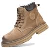 Fashion Men's Retro Suede Work Boots Thick-soled Anti-slip Outdoor Casual Shoe Comfortable and Durable Short Boots for Autumn and Winter